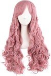 Pink Curly Anime Pigtail Wig for Cosplay