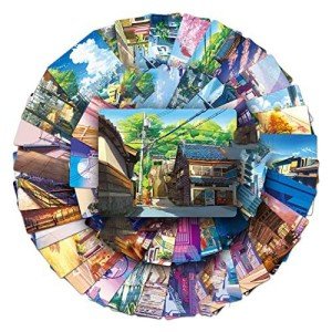 50 Anime Street Scenery Waterproof Vinyl Stickers