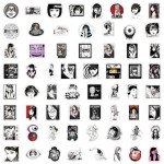 120pcs Junji Ito Horror Manga Sticker Set
