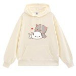 Cute Cat Graphic Hoodie for Teen Girls