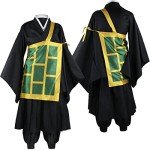 Geto Suguru Cosplay Kimono Outfit Set - Black