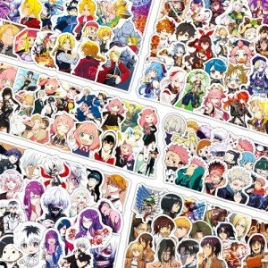 640 Anime Stickers - 16 Themes for All Ages