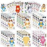 Cute Anime Face Stickers - 16 Sheets for Kids