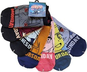 Naruto Shippuden Color Block 7-Pack Ankle Socks