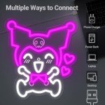 Kuromi Neon Light - Kawaii 3D LED Sign