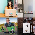 Wetsynt 3 Pack Holographic Anime Car Stickers