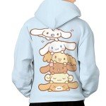 Kawaii Anime Hoodie for Girls - Blue Pullover