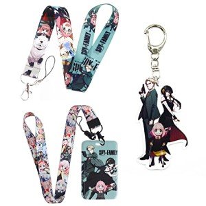 Kawaii Anime Family Badge Card Holder Set