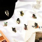 8-Piece Crow Enamel Pin Set for Anime Lovers