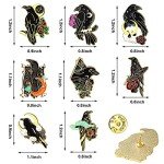 8-Piece Crow Enamel Pin Set for Anime Lovers