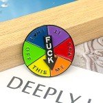 Lucky Wheel Enamel Pin - Fun Rotatable Design