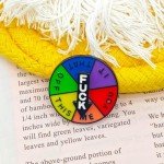 Lucky Wheel Enamel Pin - Fun Rotatable Design