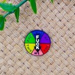 Lucky Wheel Enamel Pin - Fun Rotatable Design