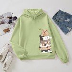 Kawaii Cat Graphic Hoodie for Anime Fans