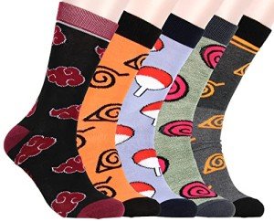 Naruto Shippuden 5 Pack Crew Socks Set