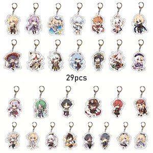 Genshin Impact Keychain Set - 29 Cute Designs