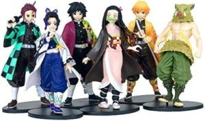DEENRU 6-Piece Demon Slayer Figure Set
