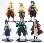 DEENRU 6-Piece Demon Slayer Figure Set
