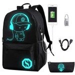 Anime Luminous Backpack with USB Charging Port