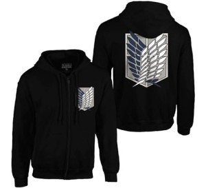 Attack on Titan Survey Corps Hoodie - Black X-Large