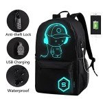 Anime Luminous Backpack with USB Charging Port