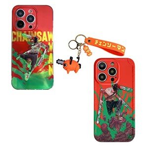 Denji Chainsaw Man iPhone Case with Keychain