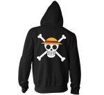 One Piece Luffy Straw Hat Zip Hoodie - Black