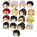 Cute Demon Slayer Brooch Pins Set - 17pcs
