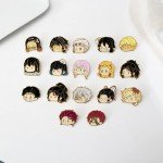 Cute Demon Slayer Brooch Pins Set - 17pcs