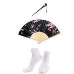 Anime Women's Kimono Dance Set with Fans & Socks
