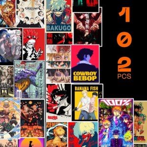Anime Sticker Bundle: 102 Kawaii Vinyl Designs