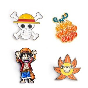 Cute Pounchi Fight Anime Enamel Pins (4 Pack)