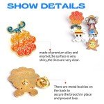 Cute Pounchi Fight Anime Enamel Pins (4 Pack)