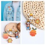 Cute Pounchi Fight Anime Enamel Pins (4 Pack)