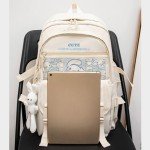 Cute Anime School Backpack for Kids - White