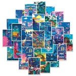 50pcs Anime Night Scene Stickers Set