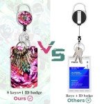 Anime ID Badge Holder Set with Keychain 4pcs