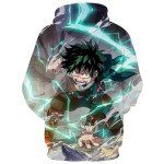 Deku Cosplay Hoodie for Adults - Green Pullover