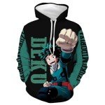Deku Hoodies Cosplay Pullover Sweatshirt for Adults