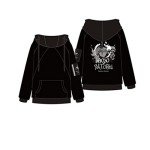 BICOPU Black Anime Hoodie for Men and Women