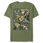 Nintendo Men's Military Green Anime Slice Tee