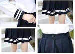 Navy Blue Sailor School Girl Cosplay Skirt Set