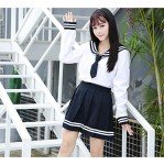 Navy Blue Sailor School Girl Cosplay Skirt Set