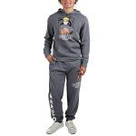 Naruto Men's Charcoal Hoodie and Sweatpants Set