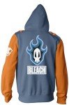 Bleach Men's Grey Shinigami Skull Graphic Hoodie