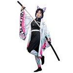 Kochou Shinobu Women's Anime Cosplay Kimono Outfit