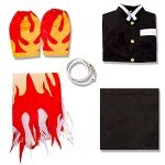 Kochou Cosplay Costume Full Set (Red, Large)