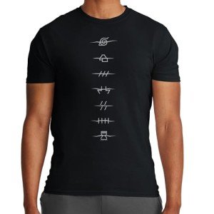 Naruto Shippuden Anti-Village Symbols T-Shirt - Black XL