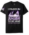 Paused My Anime Manga Otaku T-Shirt - Black