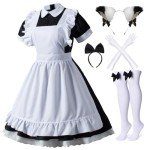 Anime Lolita French Maid Costume Set - Black 2XL